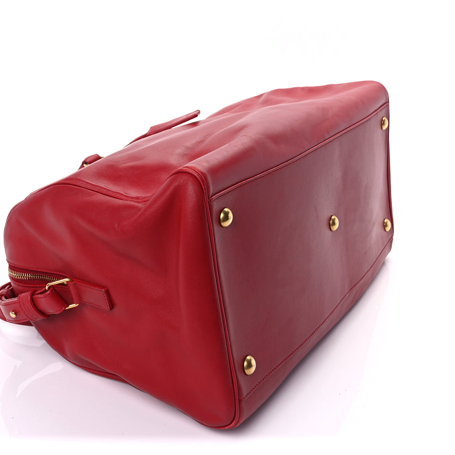 Saint Laurent Calfskin Classic Duffle 12 Bag Red Image 7