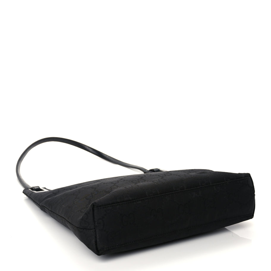 Gucci Nylon Monogram Shoulder Bag Black | Luxe Collective