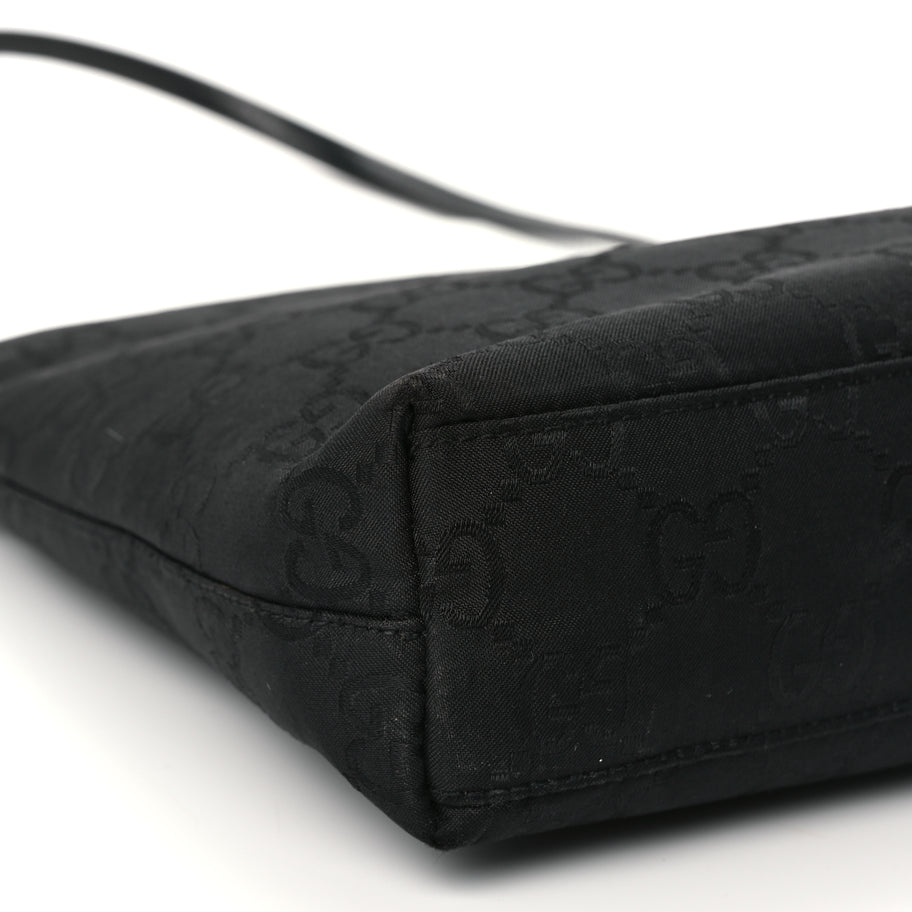 Gucci Nylon Monogram Shoulder Bag Black Image 8