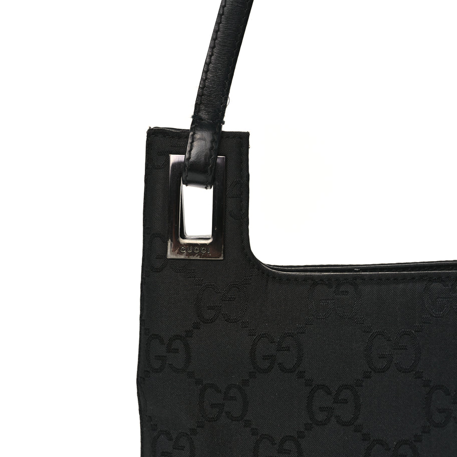 Gucci Nylon Monogram Shoulder Bag Black Image 10