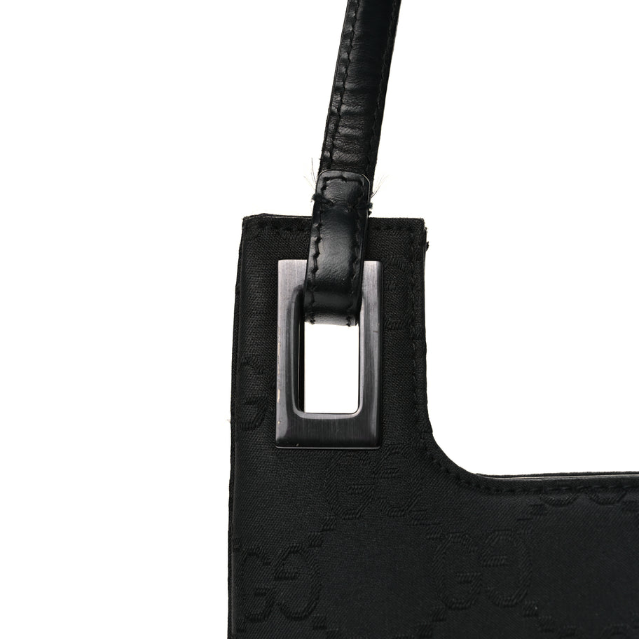 Gucci Nylon Monogram Shoulder Bag Black Image 11