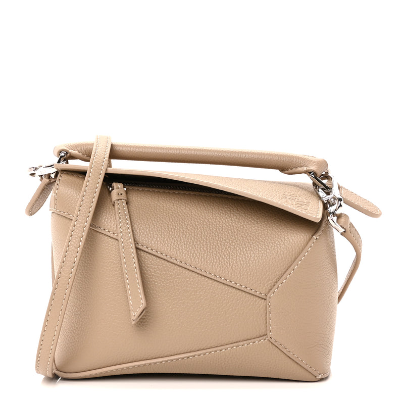  Loewe Calfskin Mini Puzzle Edge Bag Clay