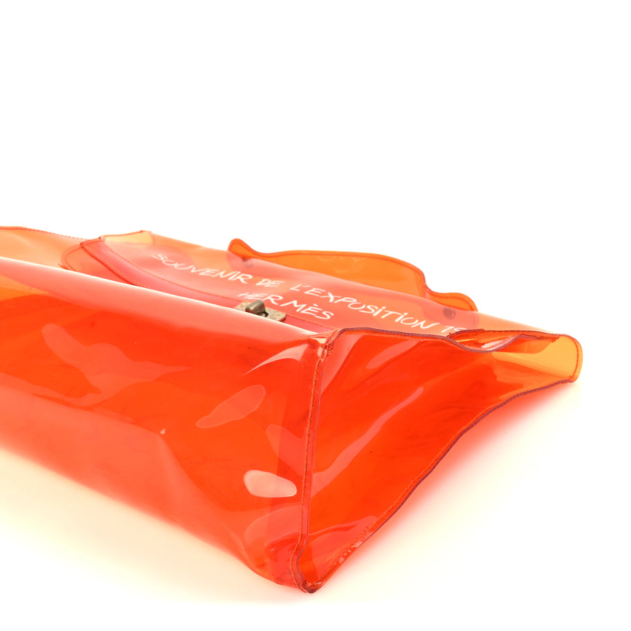 Hermes Vinyl Souvenir De L'Exposition Kelly  Orange Image 8