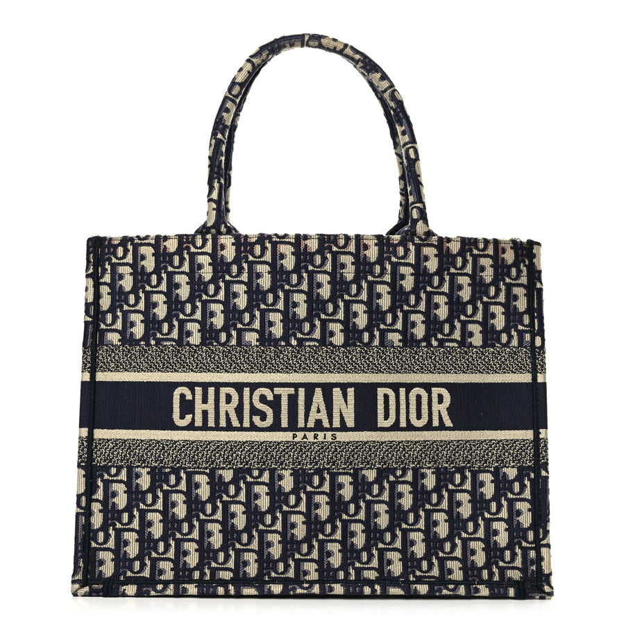 Christian Dior Oblique Medium Book Tote Blue Multicolor Image 1