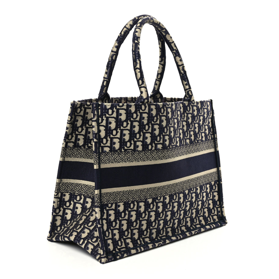 Christian Dior Oblique Medium Book Tote Blue Multicolor Image 2