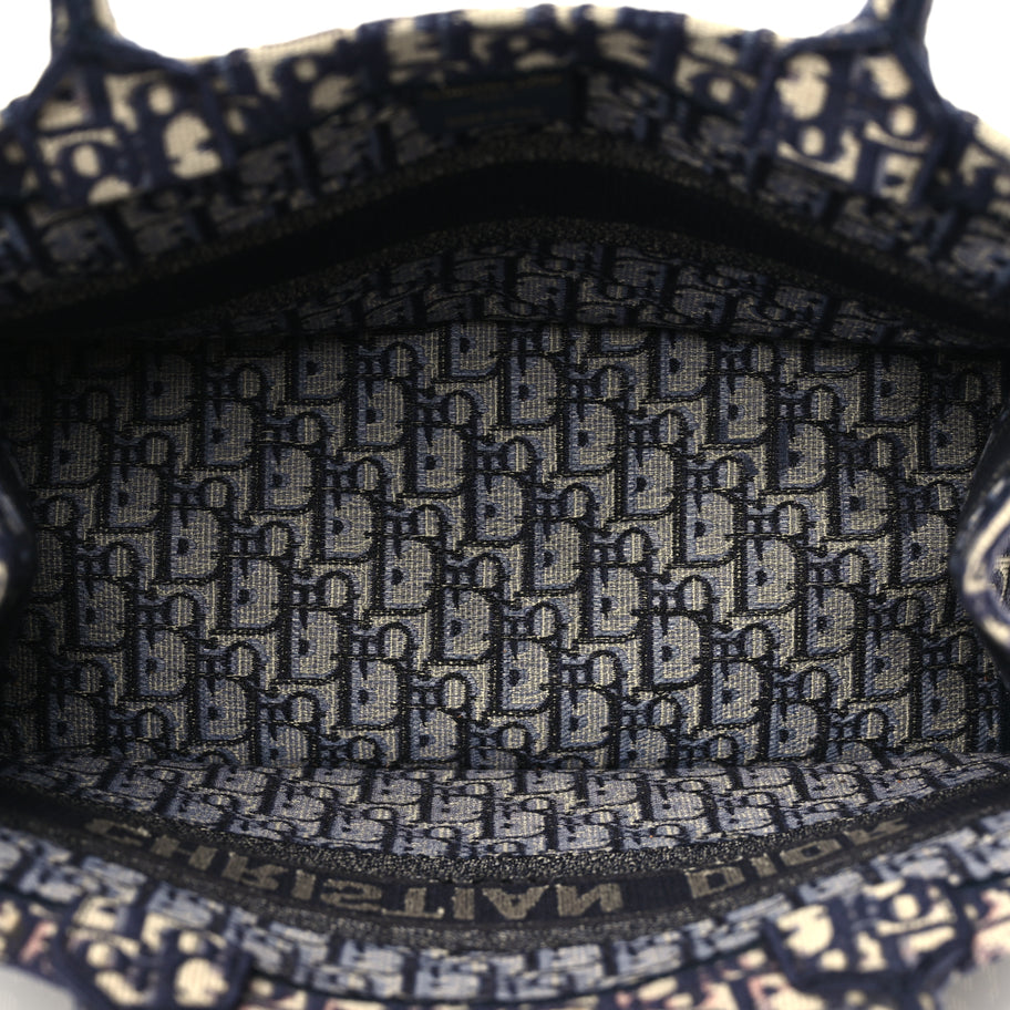 Christian Dior Oblique Medium Book Tote Blue Multicolor Image 4