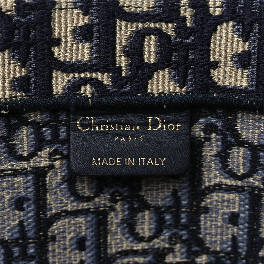 Christian Dior Oblique Medium Book Tote Blue Multicolor Image 5