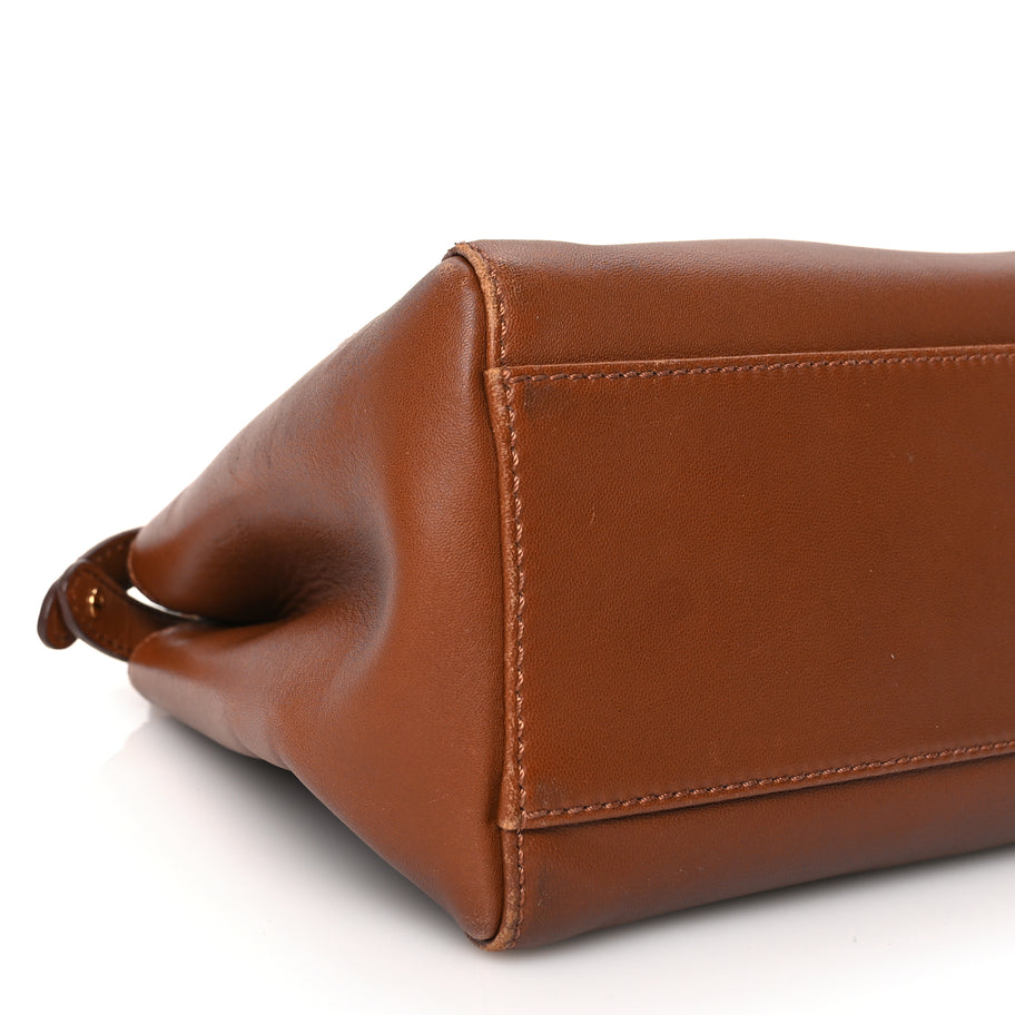 Fendi Nappa Mini Peekaboo Iconic Satchel Corteccia Image 5