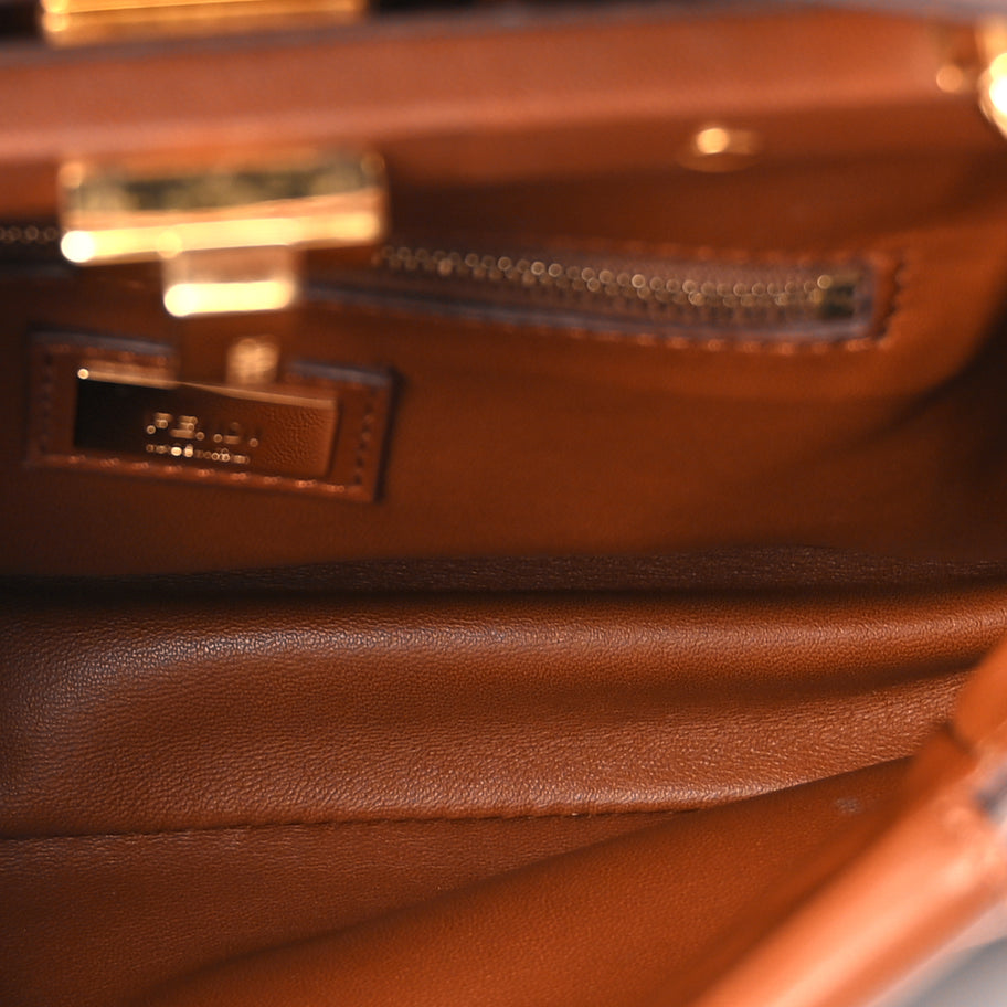 Fendi Nappa Mini Peekaboo Iconic Satchel Corteccia Image 7