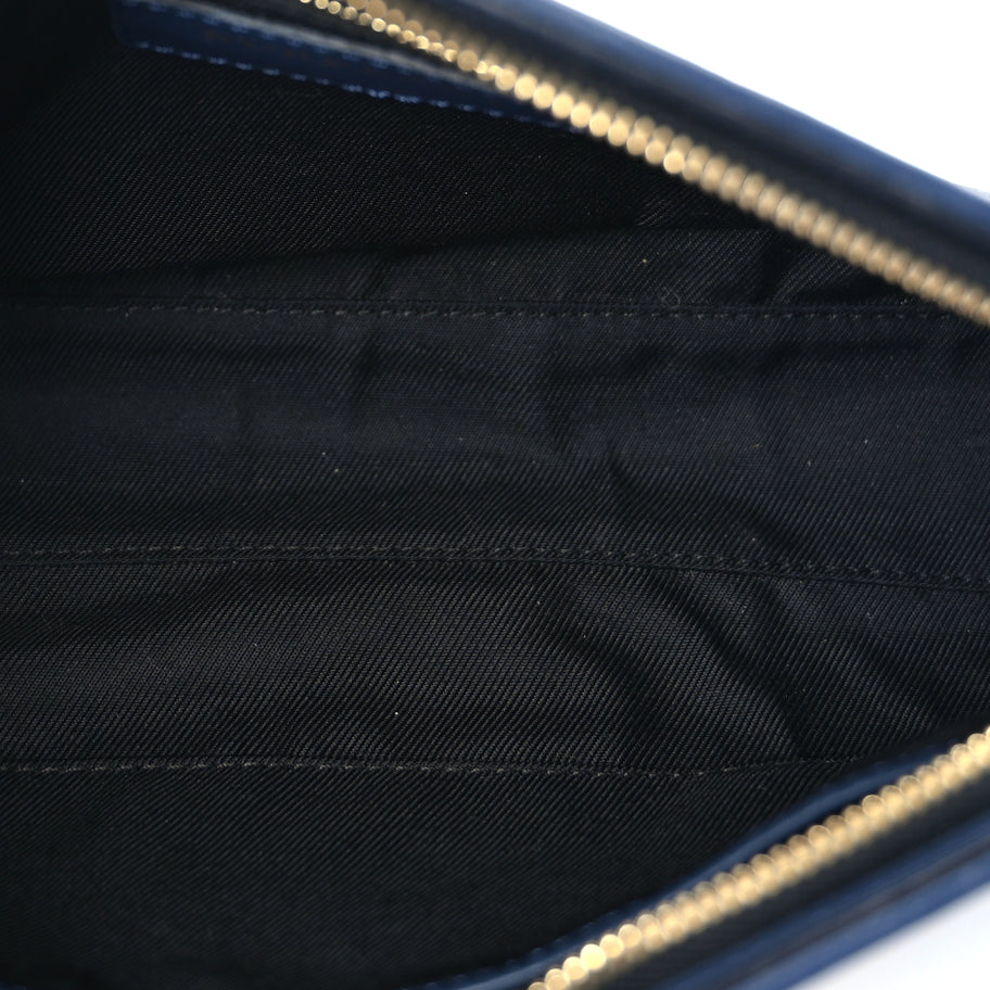 Burberry Horseferry Check Small Chichester Crossbody Clutch Bag Blue Image 4