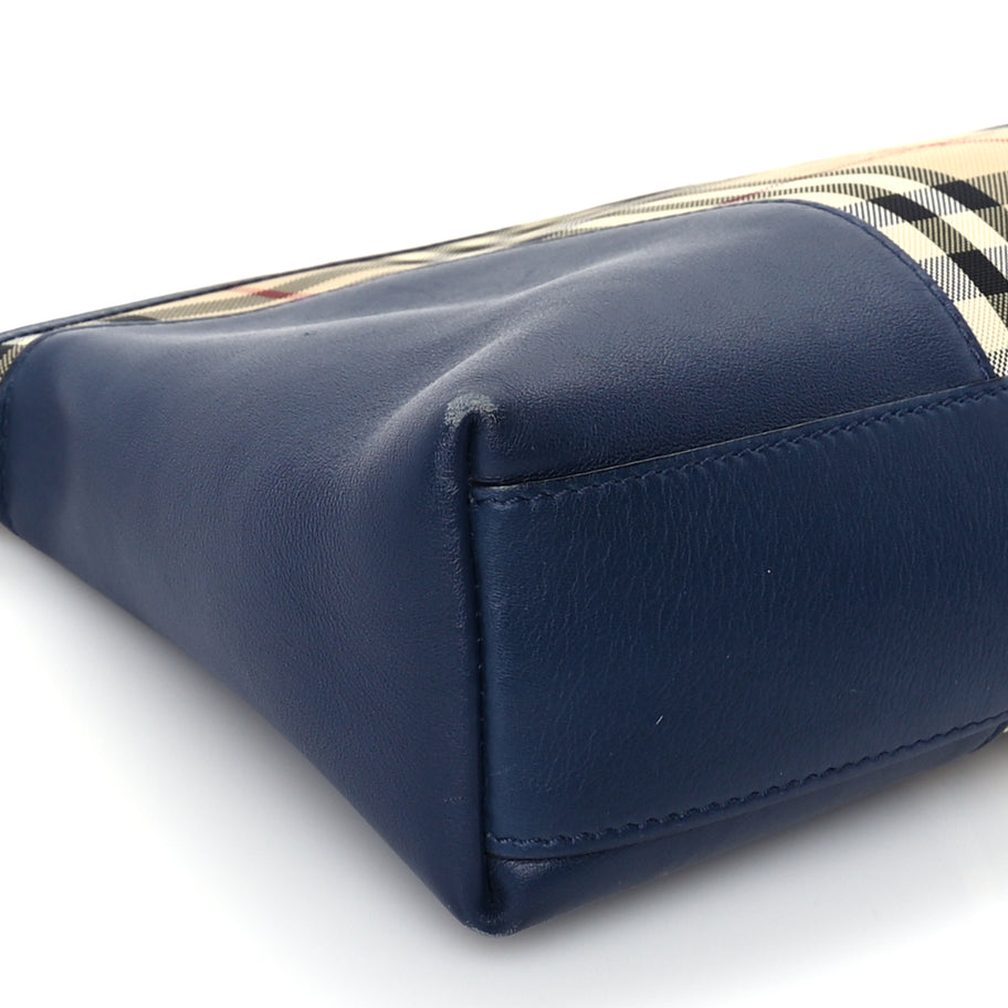 Burberry Horseferry Check Small Chichester Crossbody Clutch Bag Blue Image 7