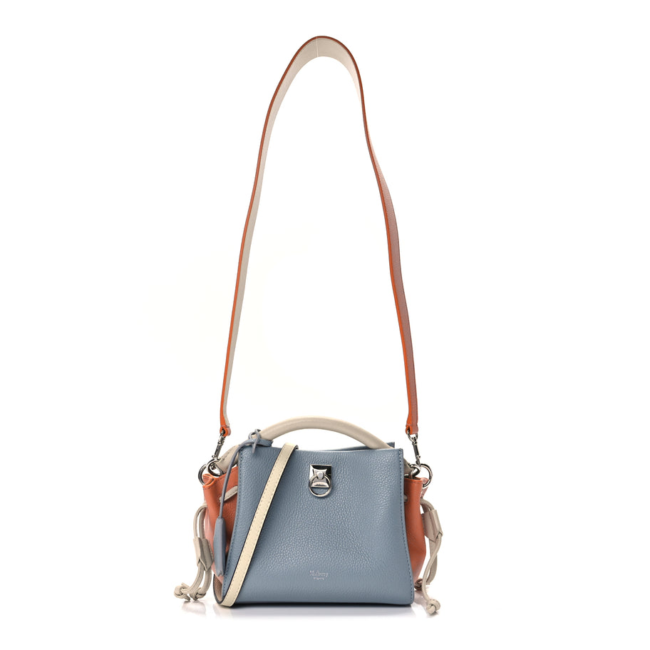 Mulberry Heavy Grain Mini Iris Tote Blue Orange Image 1