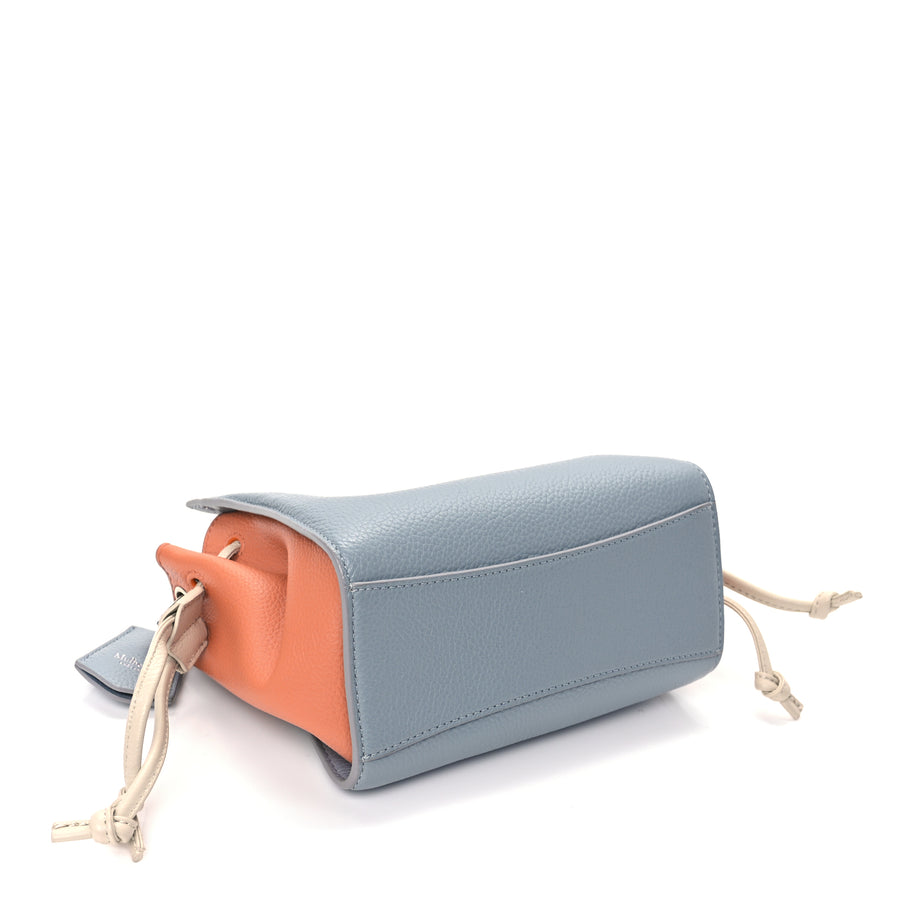 Mulberry Heavy Grain Mini Iris Tote Blue Orange Image 3