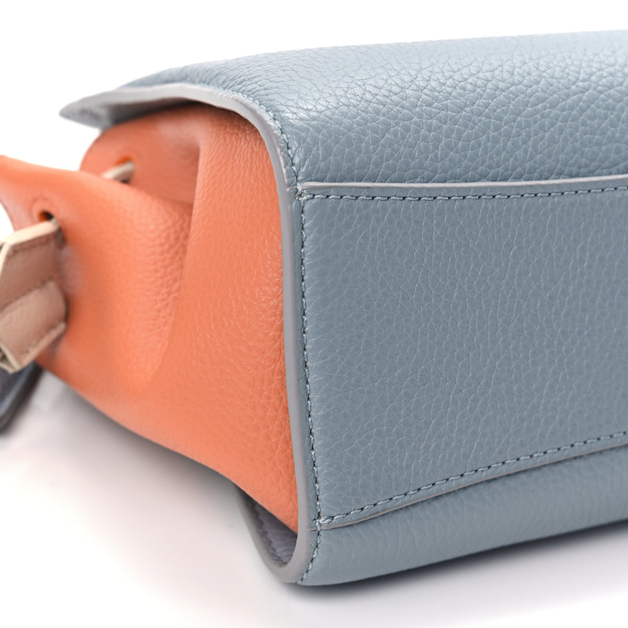 Mulberry Heavy Grain Mini Iris Tote Blue Orange Image 4