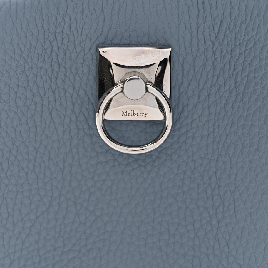 Mulberry Heavy Grain Mini Iris Tote Blue Orange Image 6