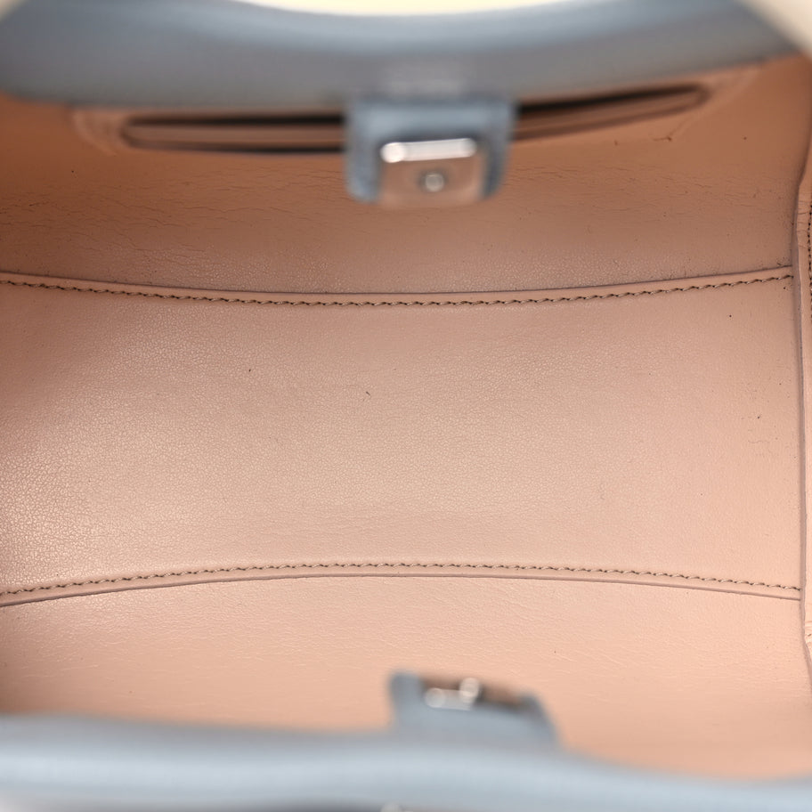 Mulberry Heavy Grain Mini Iris Tote Blue Orange Image 7