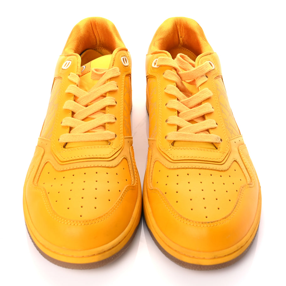 Christian Dior Smooth Calfskin Oblique Galaxy Mens B27 Low Top Sneakers 45 Yellow Image 2