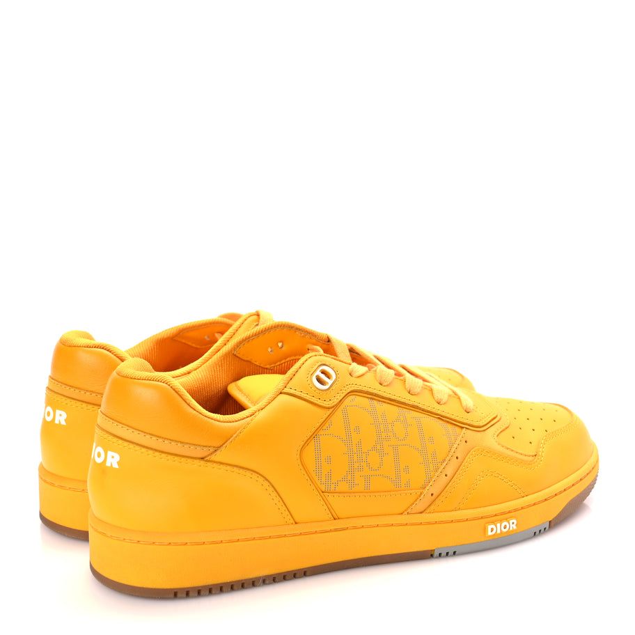 Christian Dior Smooth Calfskin Oblique Galaxy Mens B27 Low Top Sneakers 45 Yellow Image 4