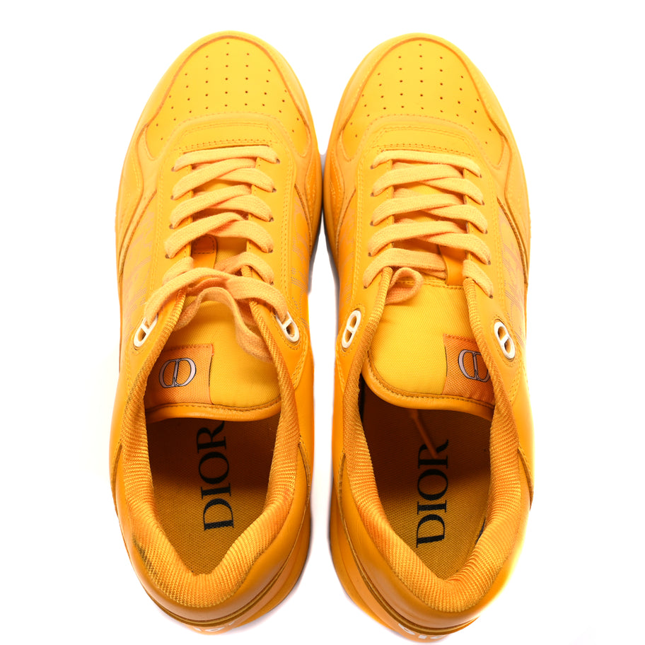 Christian Dior Smooth Calfskin Oblique Galaxy Mens B27 Low Top Sneakers 45 Yellow Image 5