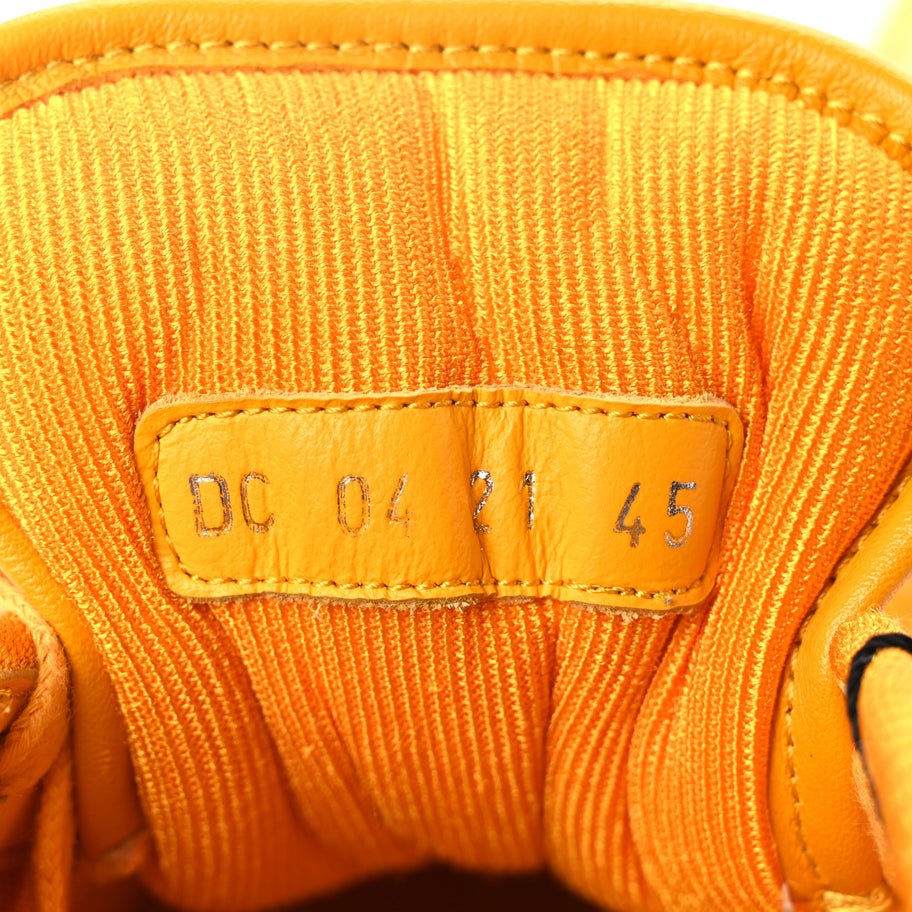 Christian Dior Smooth Calfskin Oblique Galaxy Mens B27 Low Top Sneakers 45 Yellow Image 8