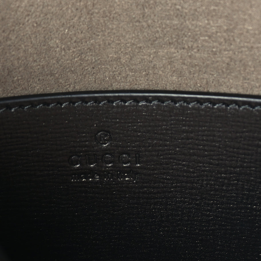 Gucci GG Supreme Monogram Azalea Calfskin Retro Interlocking G Beauty Case  Black Image 6