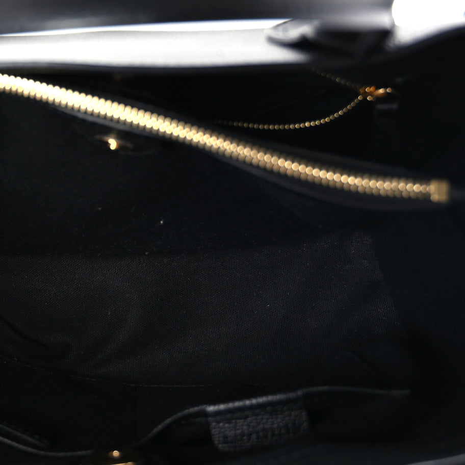 Burberry Grainy Calfskin House Check Medium Banner Tote Black Image 4