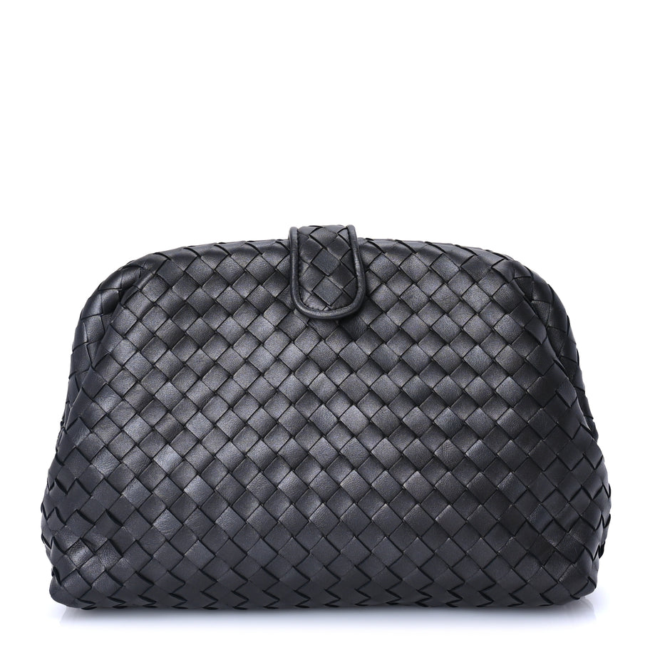 Bottega Veneta Nappa Intrecciato The Lauren 1980 Clutch Argento Ossidato Image 1