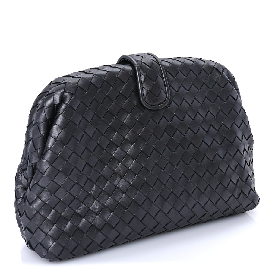 Bottega Veneta Nappa Intrecciato The Lauren 1980 Clutch Argento Ossidato Image 3