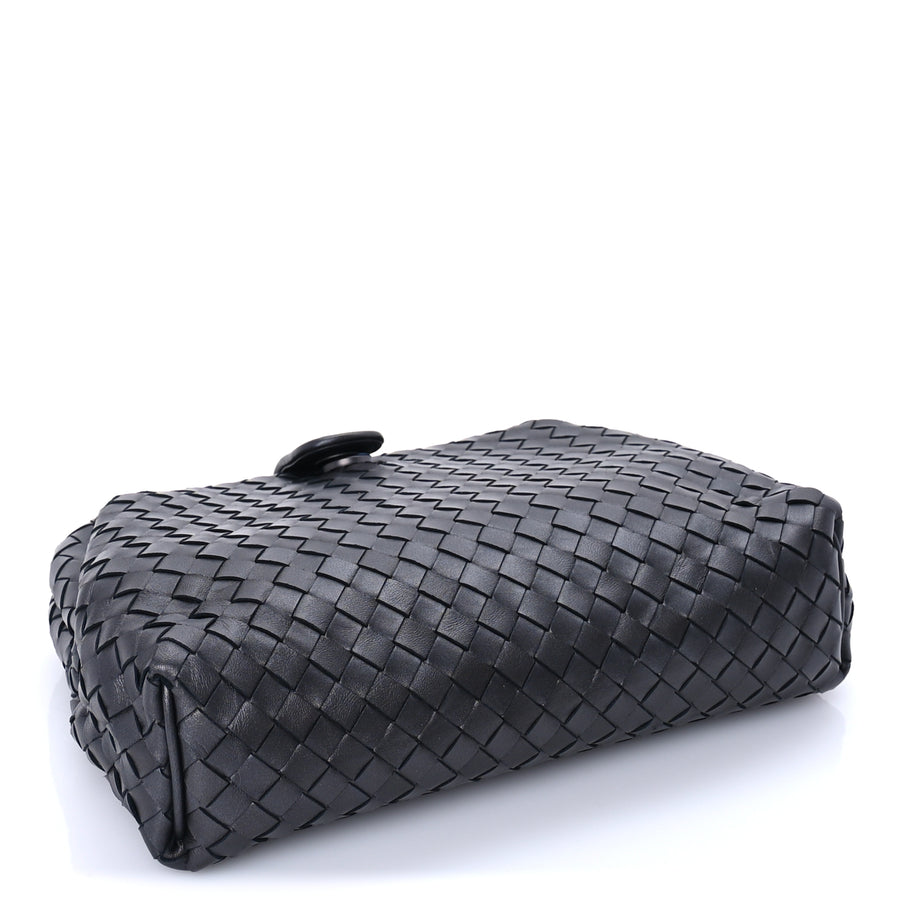 Bottega Veneta Nappa Intrecciato The Lauren 1980 Clutch Argento Ossidato Image 4