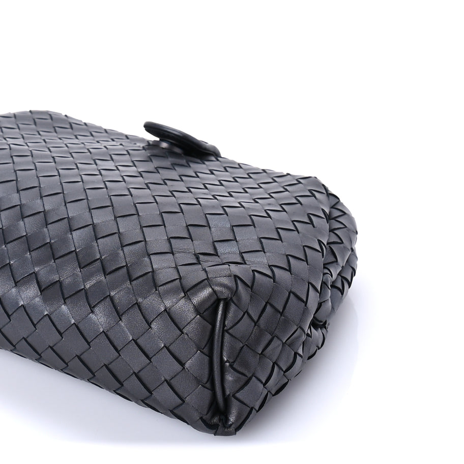 Bottega Veneta Nappa Intrecciato The Lauren 1980 Clutch Argento Ossidato Image 6
