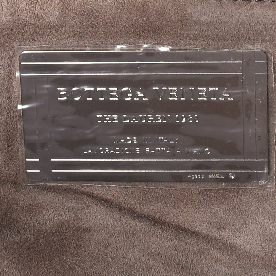 Bottega Veneta Nappa Intrecciato The Lauren 1980 Clutch Argento Ossidato Image 8