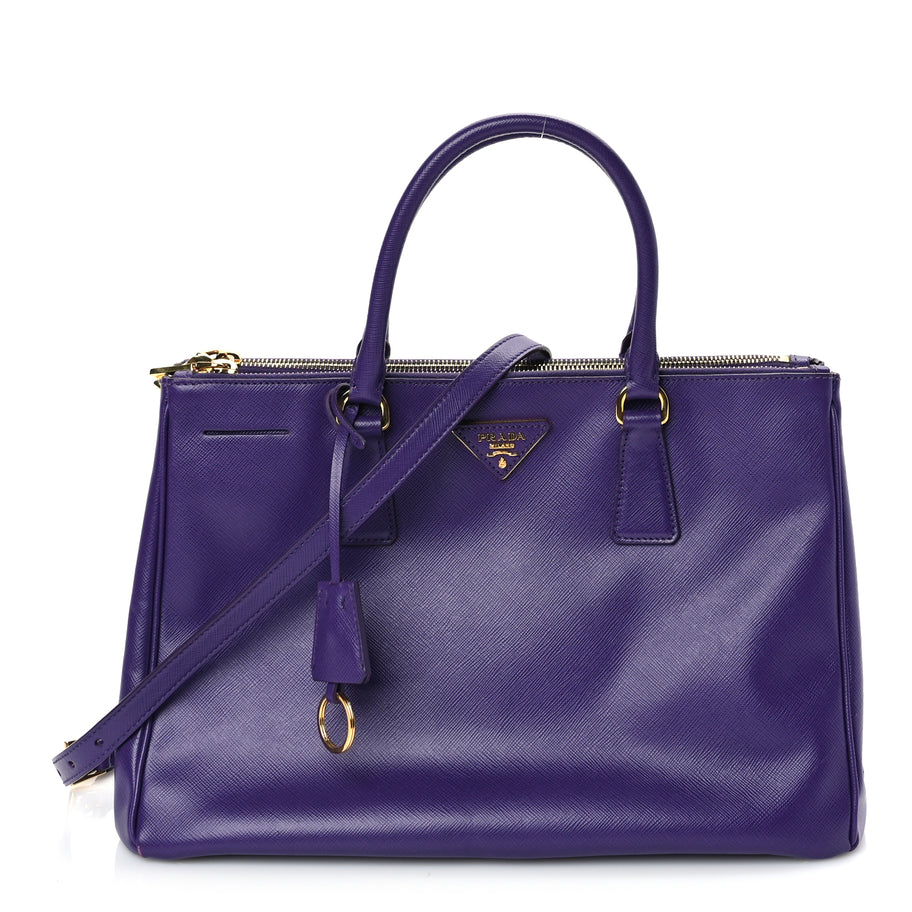 Prada Saffiano Medium Galleria Double Zip Tote Viola Image 1