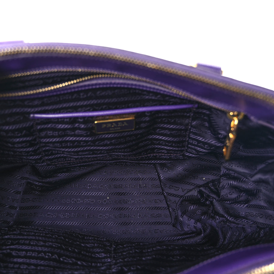 Prada Saffiano Medium Galleria Double Zip Tote Viola Image 4