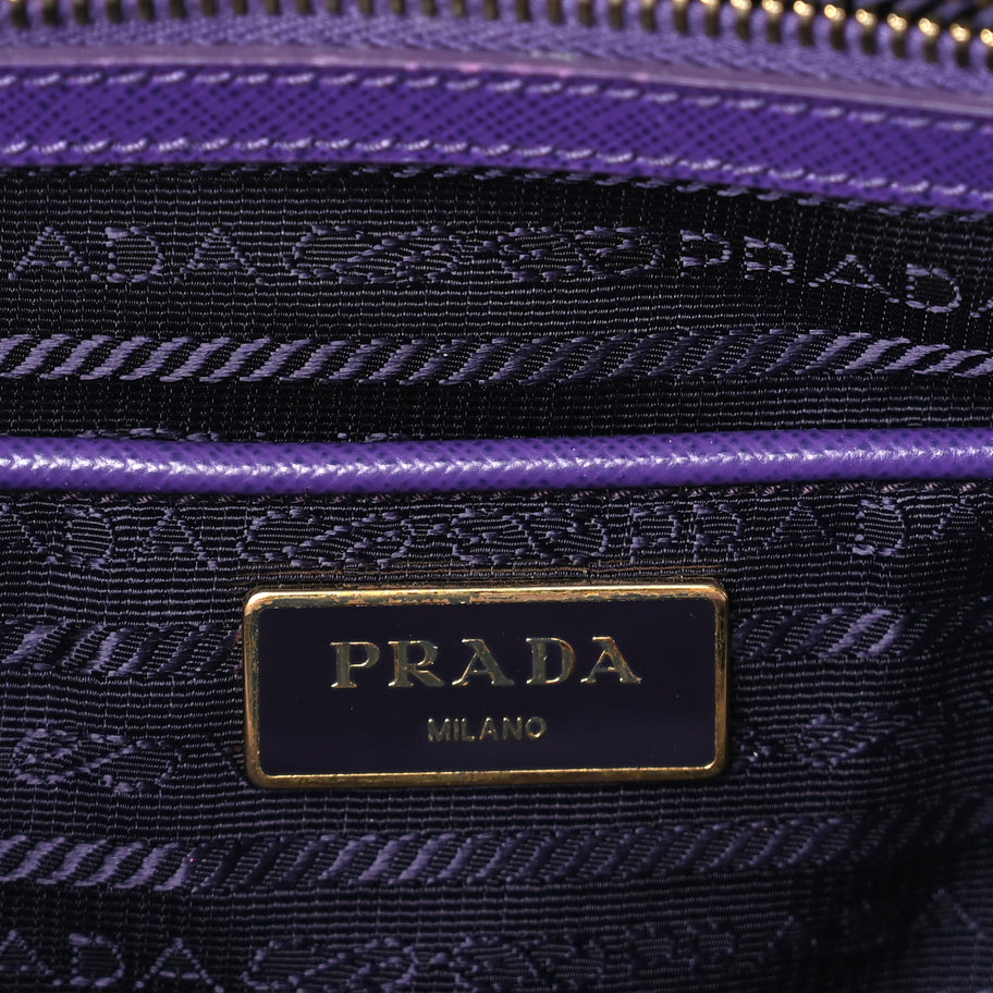 Prada Saffiano Medium Galleria Double Zip Tote Viola Image 5