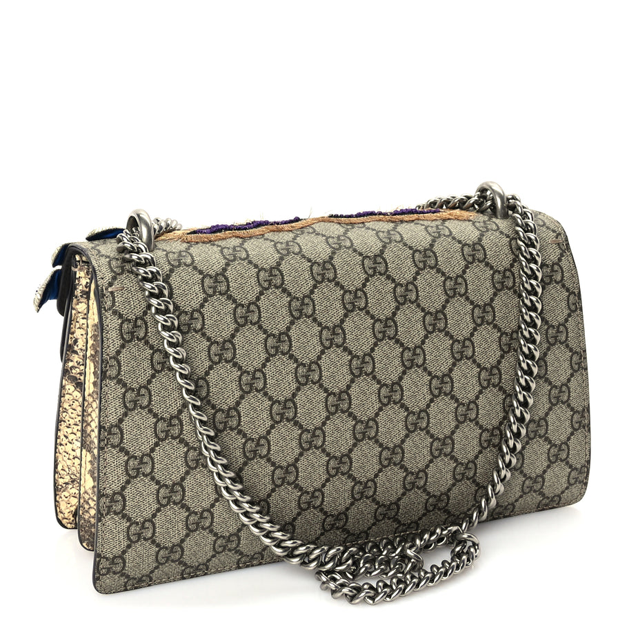 Gucci GG Supreme Monogram Snakeskin Embroidered Small Dionysus Shoulder Bag Image 2