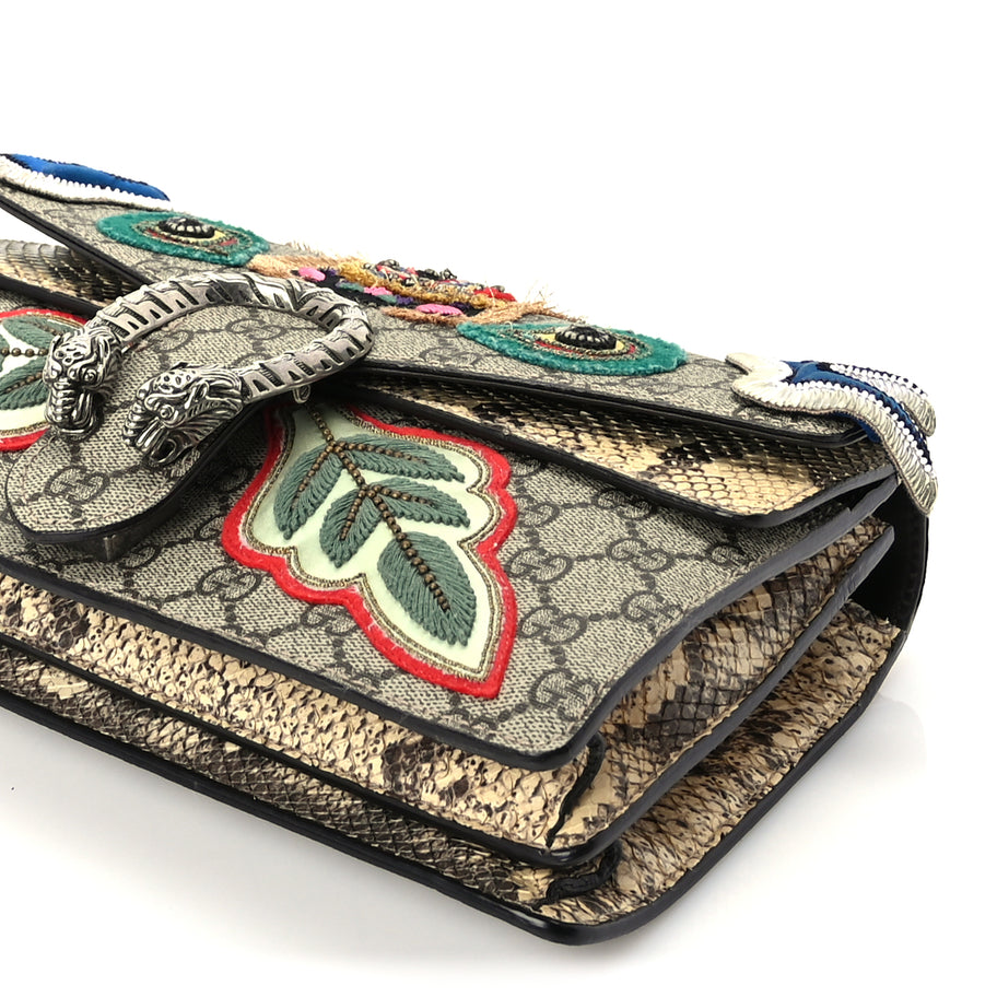 Gucci GG Supreme Monogram Snakeskin Embroidered Small Dionysus Shoulder Bag Image 9