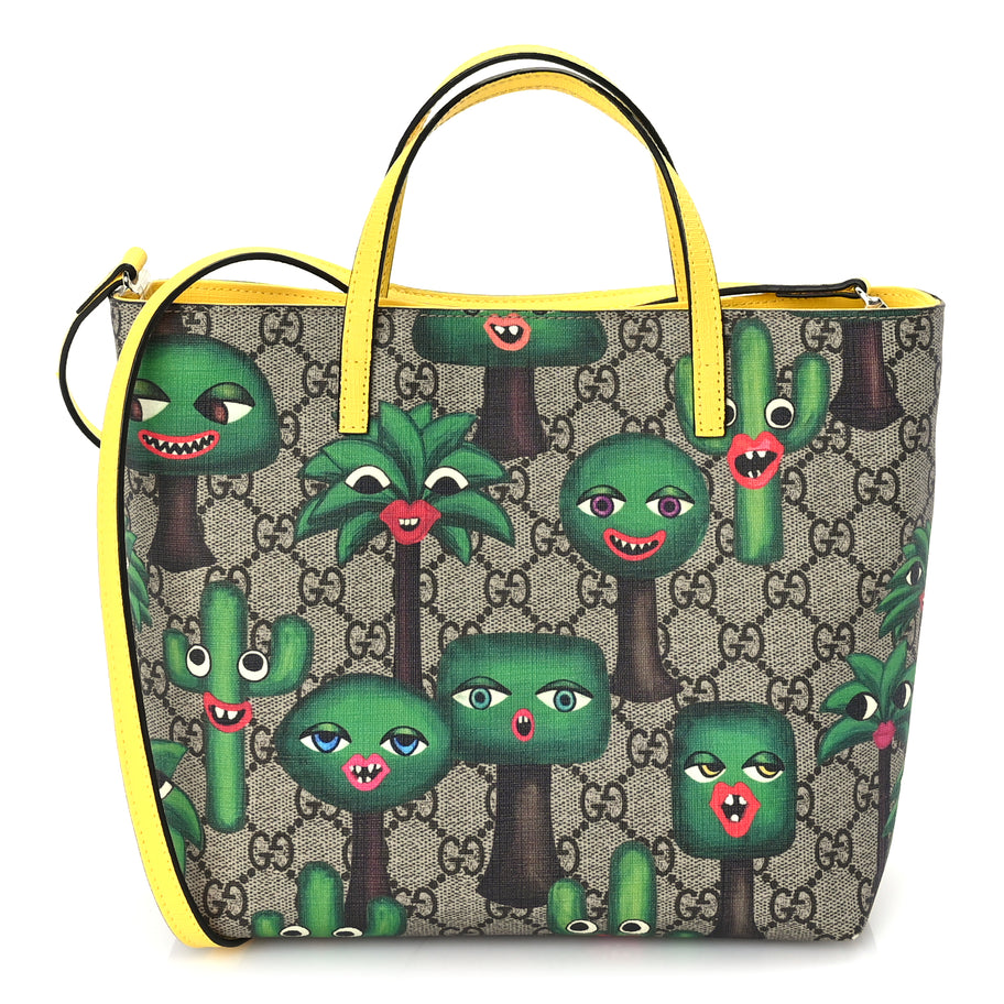 Gucci GG Supreme Monogram Smiling Plants Childrens Tote  Multicolor Image 1