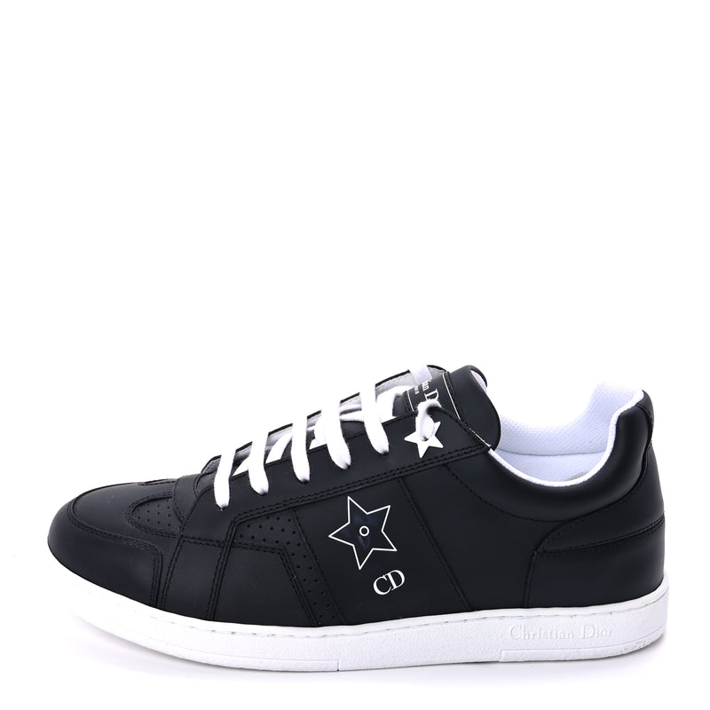  Christian Dior Calfskin Dior Star Ors Low Top Sneakers 39  Black