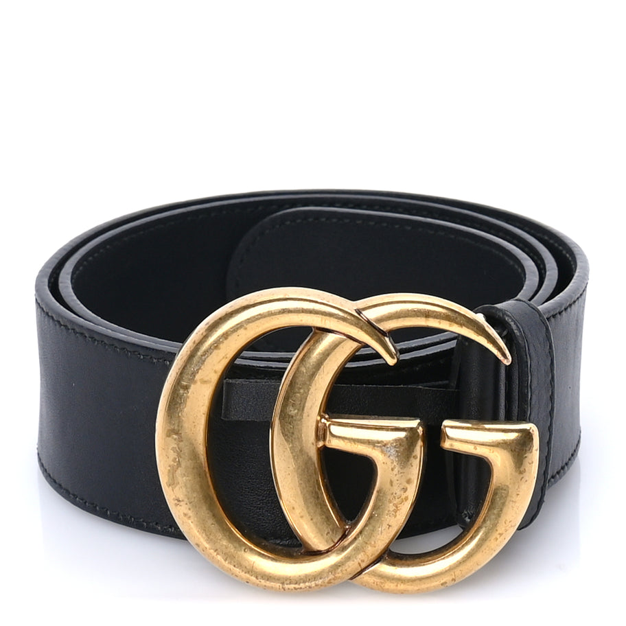 Gucci Calfskin Double G 40mm Belt 70 28  Black Image 1