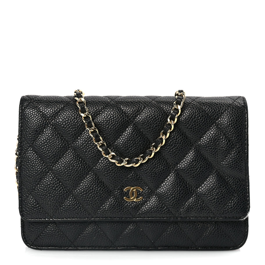 Chanel Caviar Quilted Wallet On Chain WOC Black Image 1