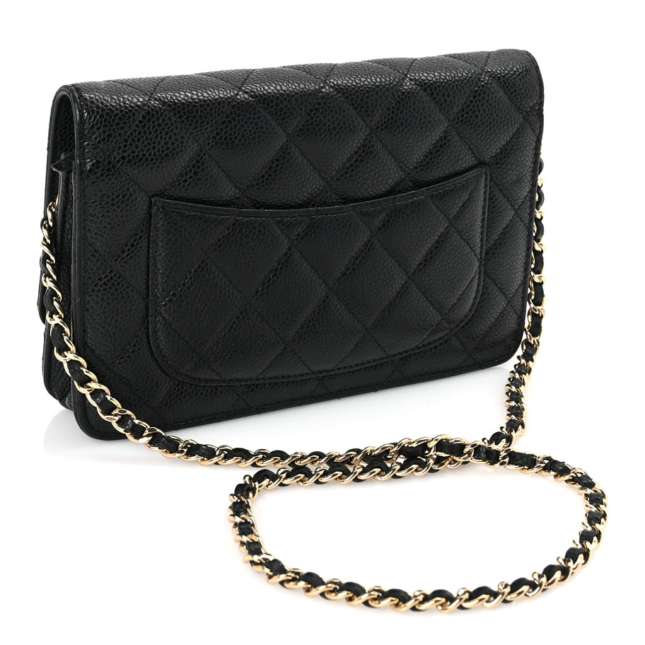 Chanel Caviar Quilted Wallet On Chain WOC Black Image 2