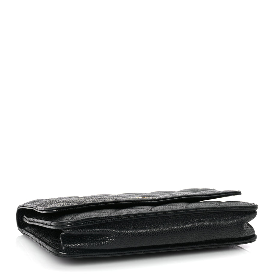 Chanel Caviar Quilted Wallet On Chain WOC Black Image 3