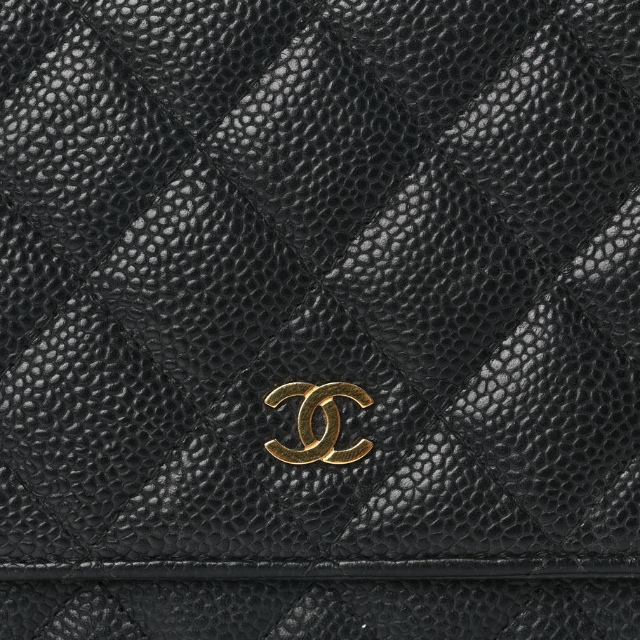 Chanel Caviar Quilted Wallet On Chain WOC Black Image 7
