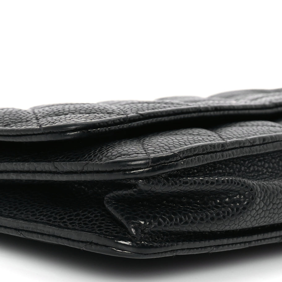 Chanel Caviar Quilted Wallet On Chain WOC Black Image 8