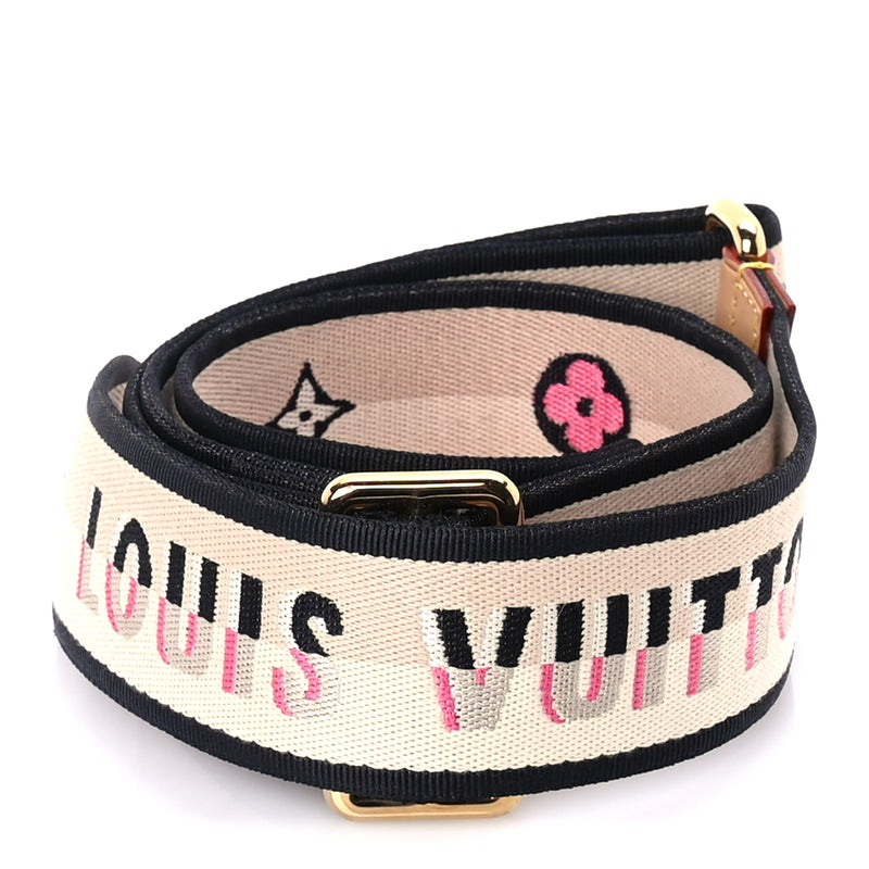 Louis Vuitton Jacquard Speedy Bandouliere 20 Shoulder Strap  Black