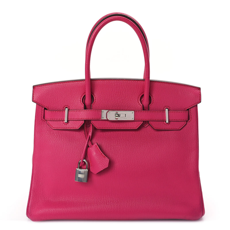  Hermes Chevre Mysore Birkin 30 Rose Shocking
