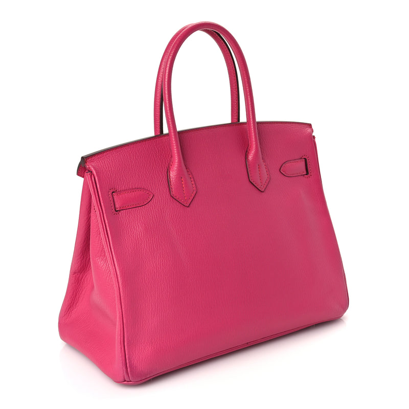  Hermes Chevre Mysore Birkin 30 Rose Shocking
