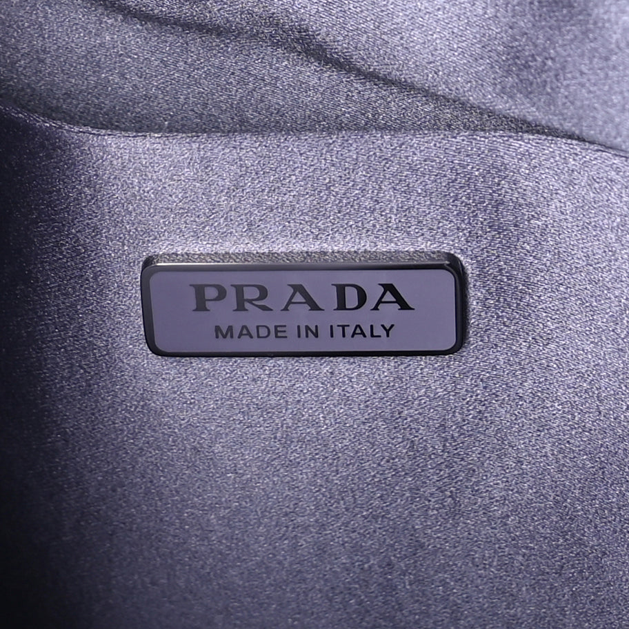 Prada Satin Crystal Cleo Adjustable Strap Shoulder Bag  Glicine Image 5