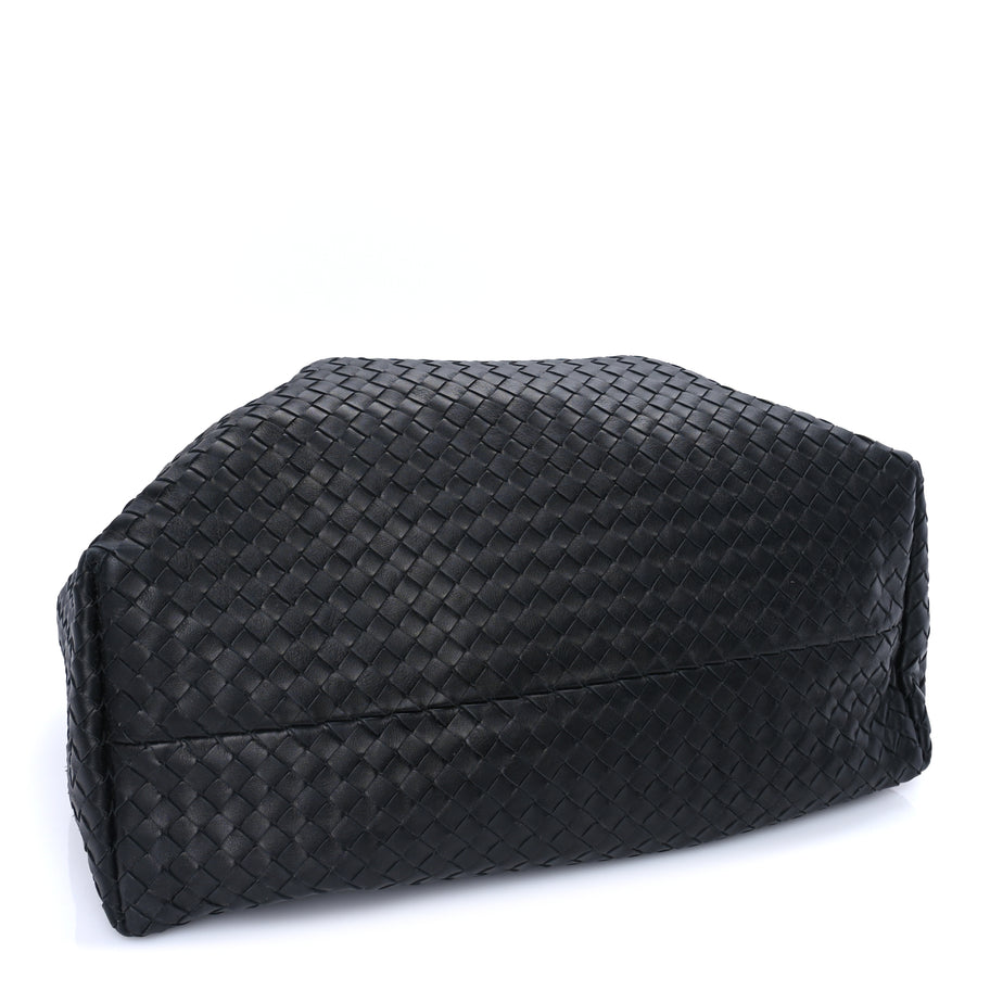 Bottega Veneta Calfskin Intrecciato Pinacoteca Reversible Tote Black Fondant Image 3