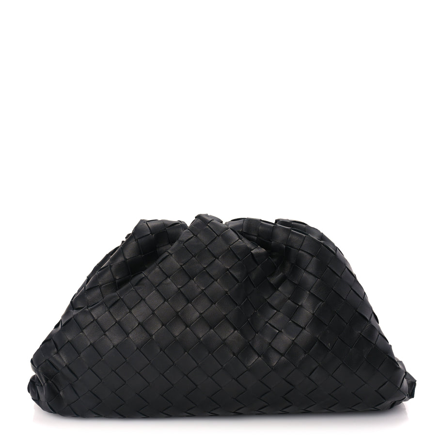 Bottega Veneta Nappa Maxi Intreccio The Pouch Oversized Clutch  Black Image 1